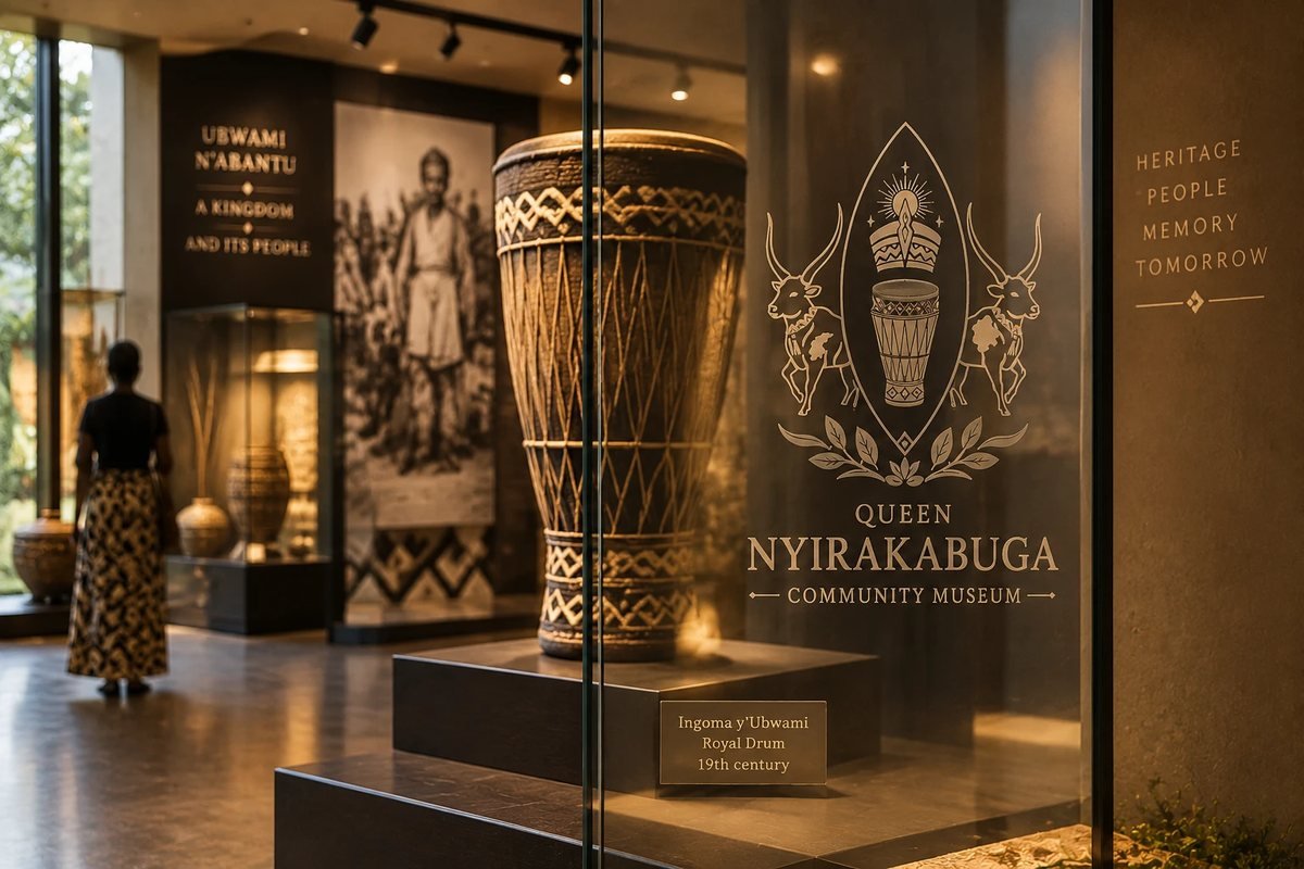 Le tambour royal Ingoma y’Ubwami exposé au Musée communautaire de la Reine Nyirakabuga